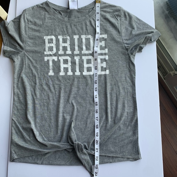 Bride Tribe front tie t-shirt Grey BNWT  S - Picture 5 of 8